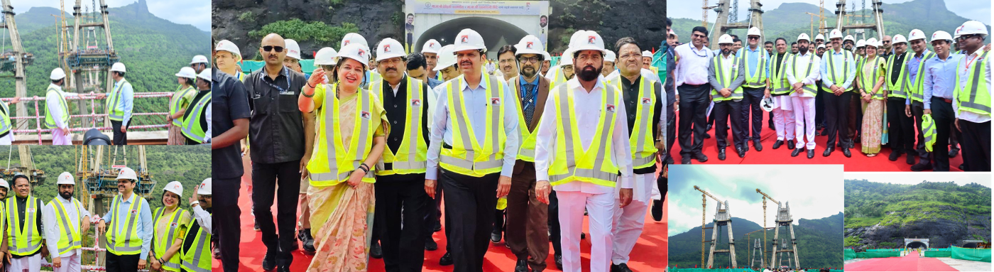 मा. मुख्यमंत्री श्री. देवेंद्र फडणवीस आणि मा. उपमुख्यमंत्री श्री. एकनाथ शिंदे यांनी मुंबई–पुणे ‘मिसिंग लिंक’ प्रकल्पाच्या प्रगतीचा आढावा घेतला